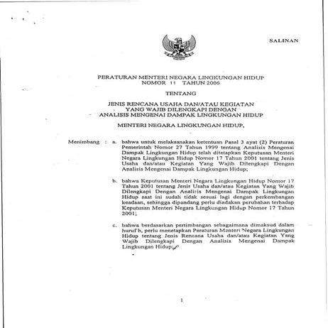 Permen lh 11_2006-penapisan