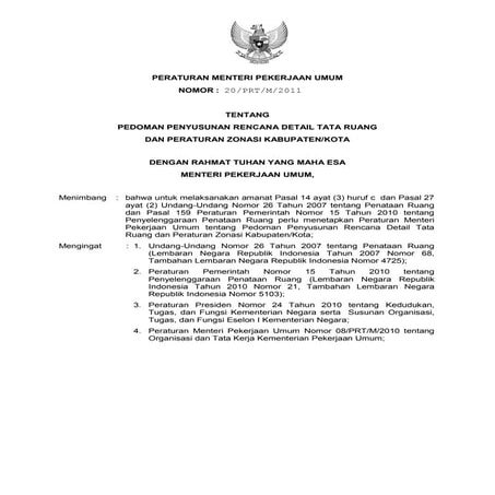 Peraturan Penataan Ruang RDTR | PDF