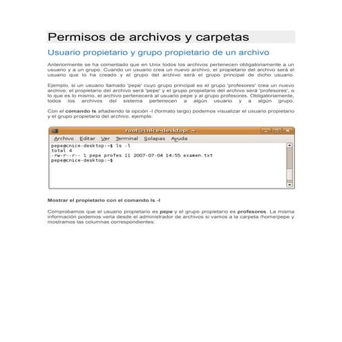 Permisos de archivos y carpetas explicado