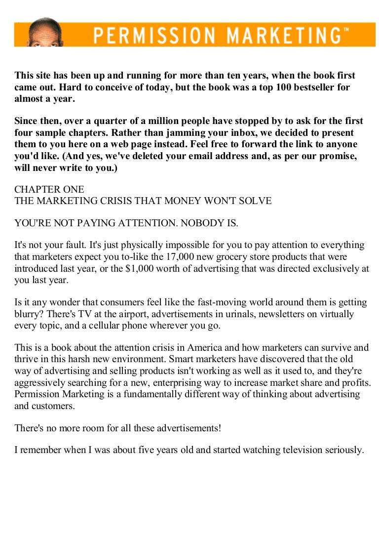 permission marketing goding seth sample of permission letter