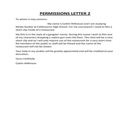 Permissions Letter 2