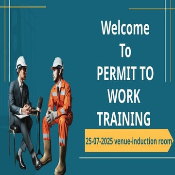 Permit to work training ppt provide short
