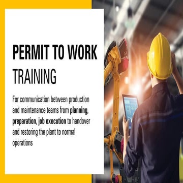 Permit to work training 