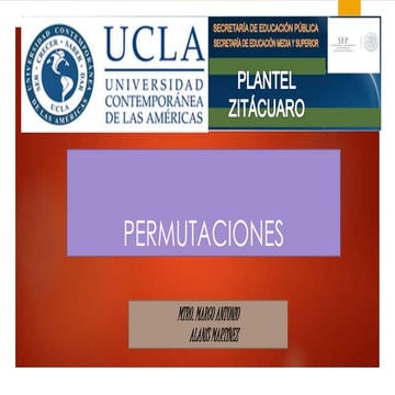 Clase 3, permutaciones lineales y circulares | PDF