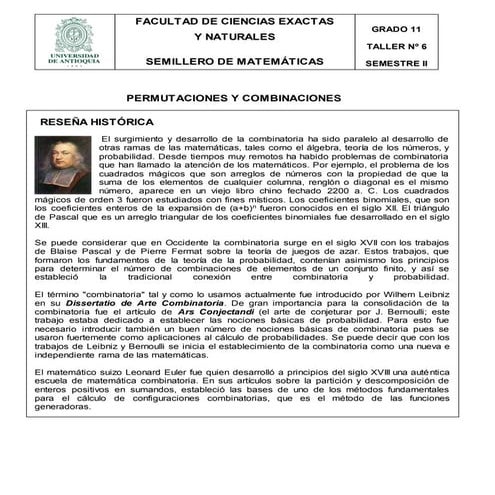 Permutaciones y combinaciones