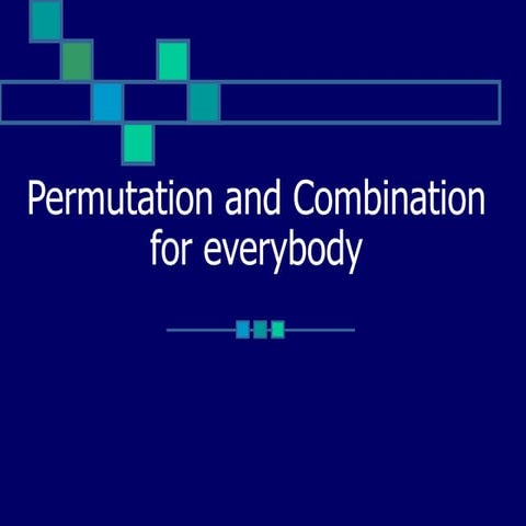 Permutation and combination