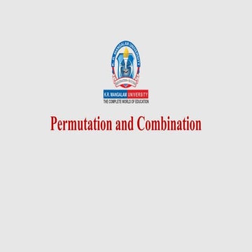 Permutation & Combination Power point presentation