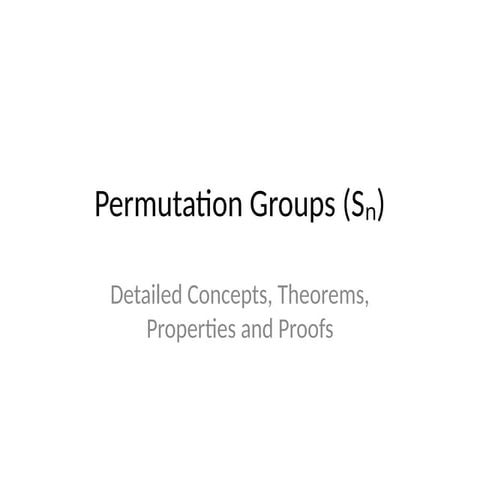 Permutation group in modern algebra and its properties