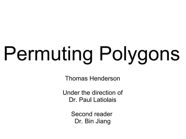 Permuting Polygons