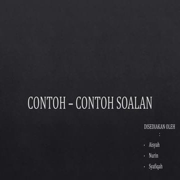 CONTOH SOALAN & SKEMA STPM PENGAJIAN PERNIAGAAN