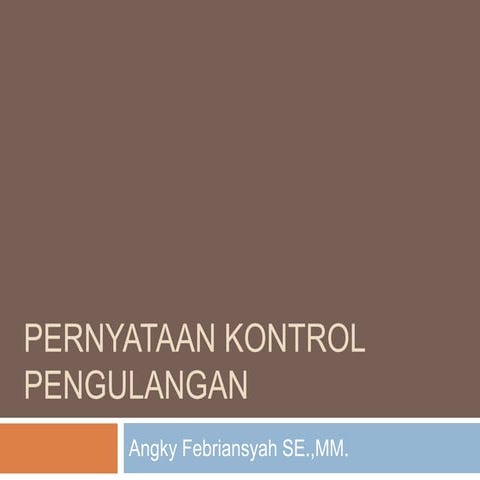 Pernyataan kontrol pengulangan
