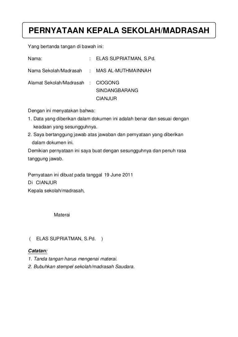 Wow 8+ Contoh Surat Keterangan Akreditasi Sekolah 
