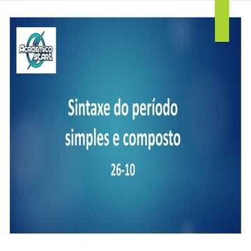 Orações coordenadas e orações subordinadas | PPT