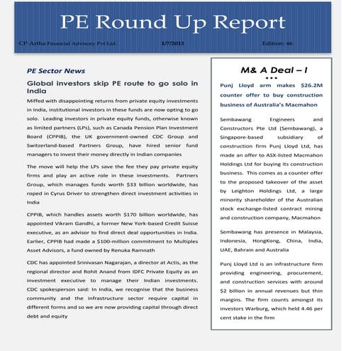 Pe round up report edition 46-07.01.2013
