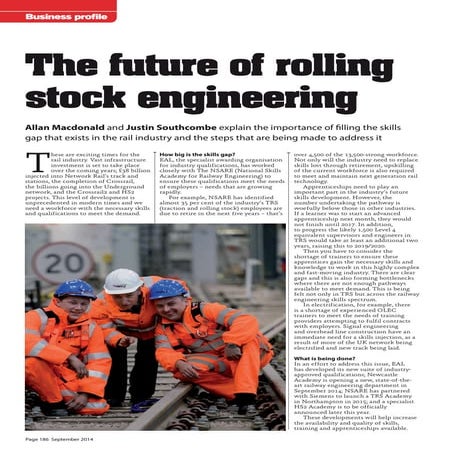 The Future of Rolling Stock Engineering