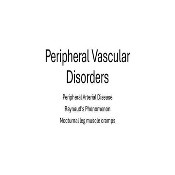 Peripheral arterial disease | PPTX