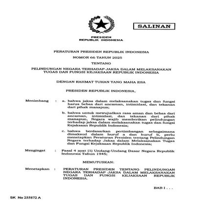 Perpres Pelindungan Jaksa.pdf Perpres Pelindungan Jaksa.pdf