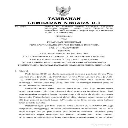 Lampiran Peraturan Pemerintah Pengganti Undang-Undang Nomor 1 Tahun 2020