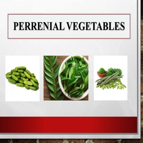 Perrenial vegetables