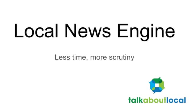 Sneak preview: Local News Engine (W...