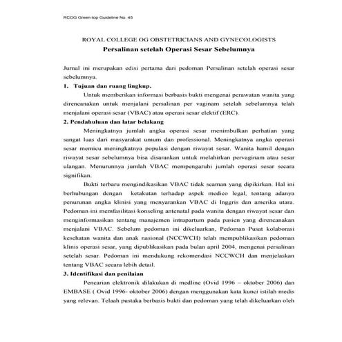 Persalinan setelah sesar dr. valen