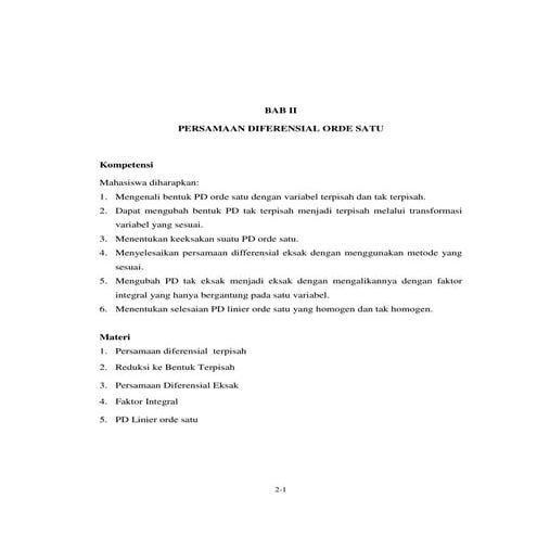 Persamaan diferensial