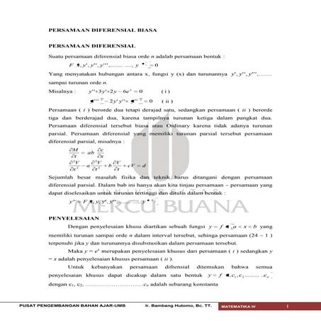 Persamaan diferensial-biasa