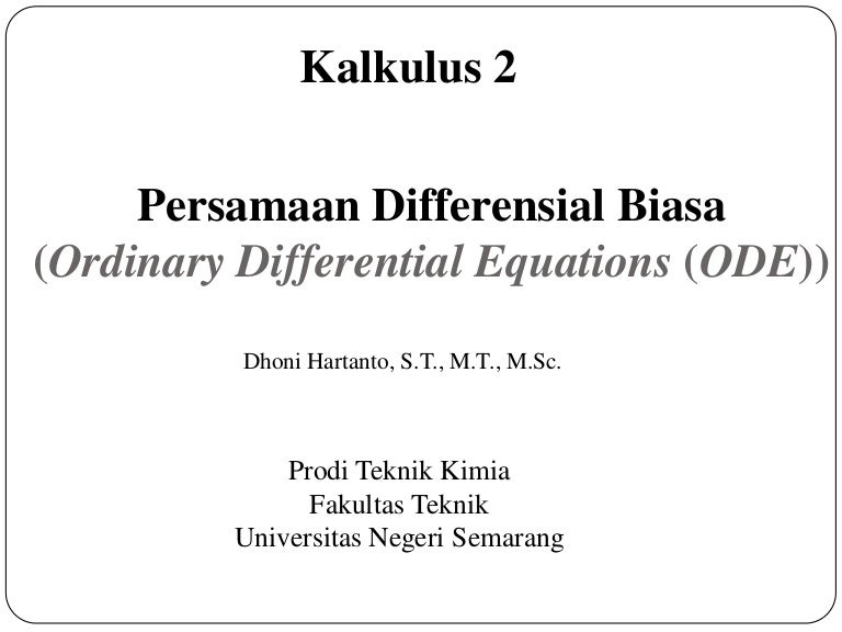 11+ Contoh Soal Persamaan Diferensial Yang Dapat Dipisahkan - Kumpulan