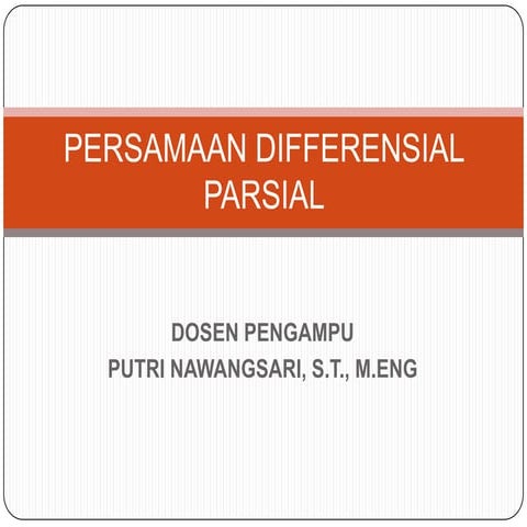 Persamaan differensial parsial
