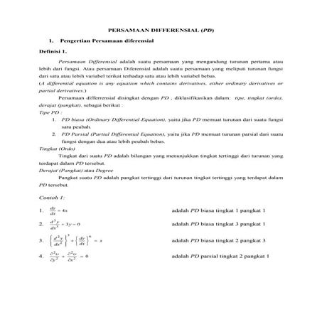 Persamaan differensial part 1