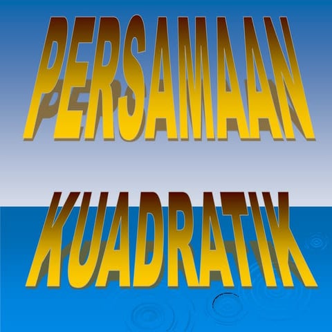 Penggunaan Kalkulator - Persamaan kuadratik