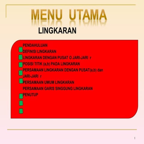 Persamaan lingkaran untuk kelas XI dan XII.ppt