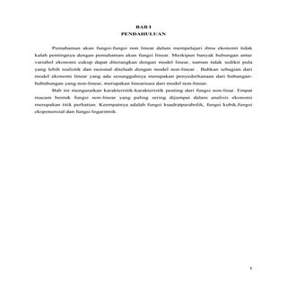 Persamaan non linear dalam ekonomi