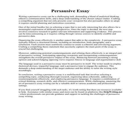 Extended Definition Essay Examples | PDF