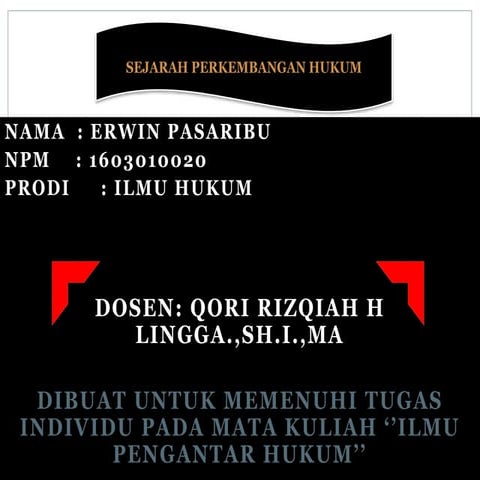 Persentase ilmu pengantar hukum .