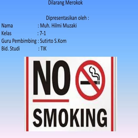 Persentasi dilarang merokok