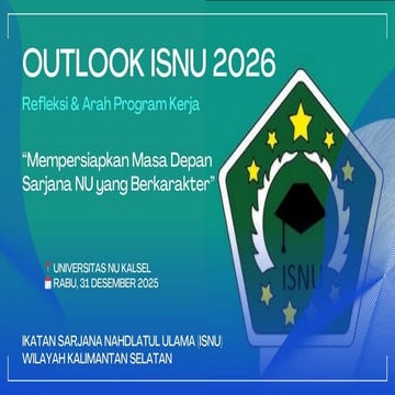 Outlook ISNU Kalsel 2026: Strengthening Kaderisasi, Organization, and ...