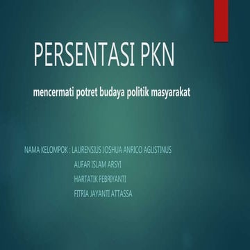 Potret Budaya Politik Masyarakat