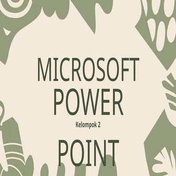 Presentasi PPT POWERPOINT SEJARAH, PENGGUNAAN DAN VERSI | PPTX