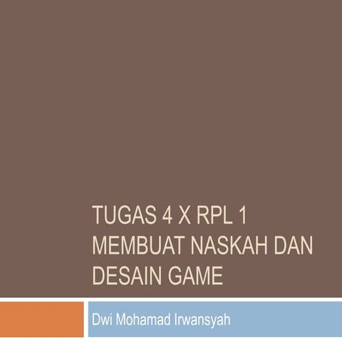 Persentasi rancangan game