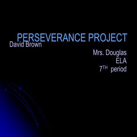 Perseverance | PPT
