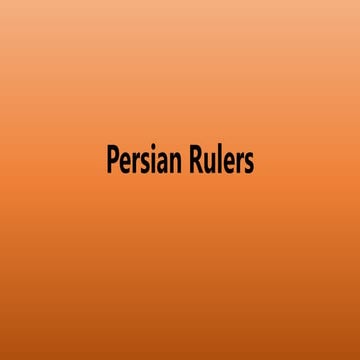 Persian Rulers