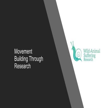 Wild-Animal Suffering Movement Building Through Research