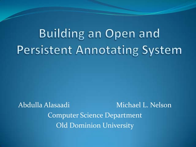 Persistent public annotation