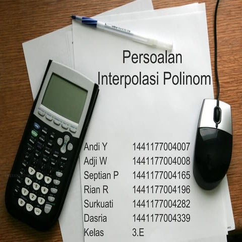 Persoalan interpolasi Polinom