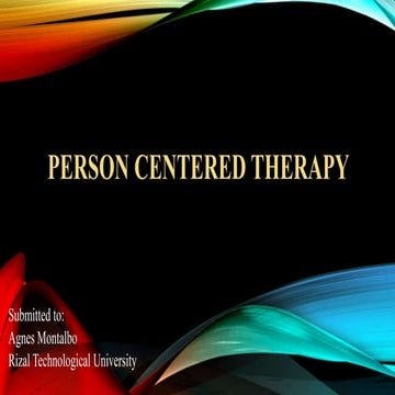 Person Centered Therapy