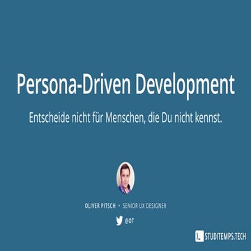 Persona für Produktentwicklung, Beispiele und Ideen wie man Persona Entwickelt