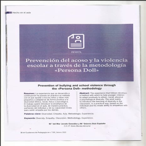 Persona doll Metodología