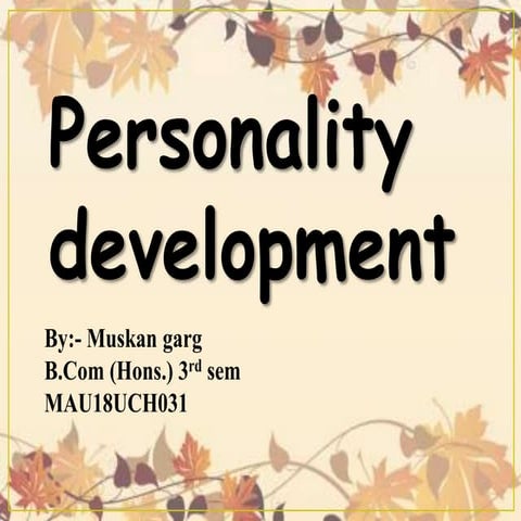 Personailty development
