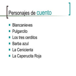 Personajes De Cuento